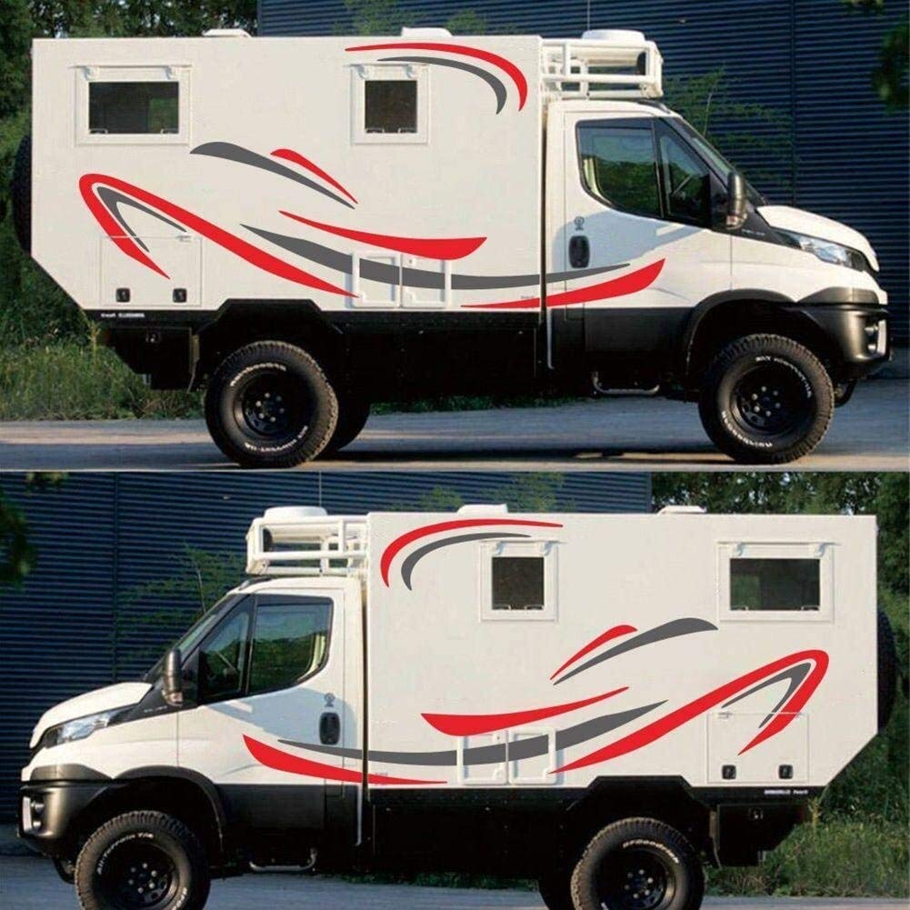 Adesivo laterale for autoCamper Strisce universali for camper Decorativo Camper Vans Caravan Decalcomanie Adesivo in vinile Grafica Strisce laterali for carrozzeria Decalcomania Accessori