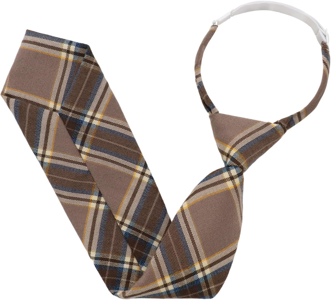 Plaid Ties for Boys and Girls, Pre-tied Adjustable Boys Tie Clip on Kids Tie for School Uniform Graduation Daily
