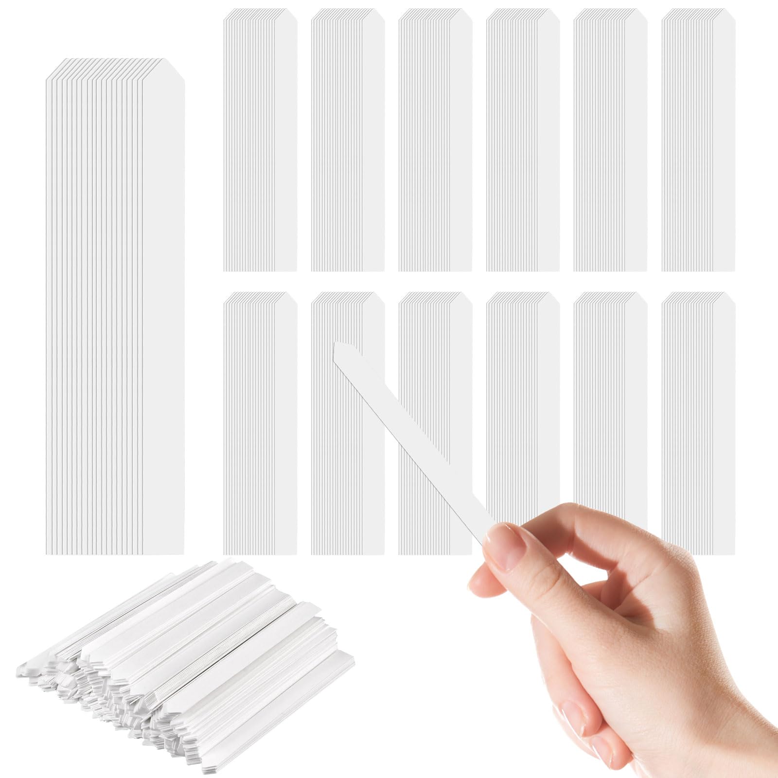 500 Piezas Tiras de Prueba de Perfume, 82 x 7 mm Papel de Prueba de Fragancia, Blanco Tiras Probadoras de Perfume, para Fragancias, Aceites Esenciales, Aromaterapia, DIY y Análisis Profesional
