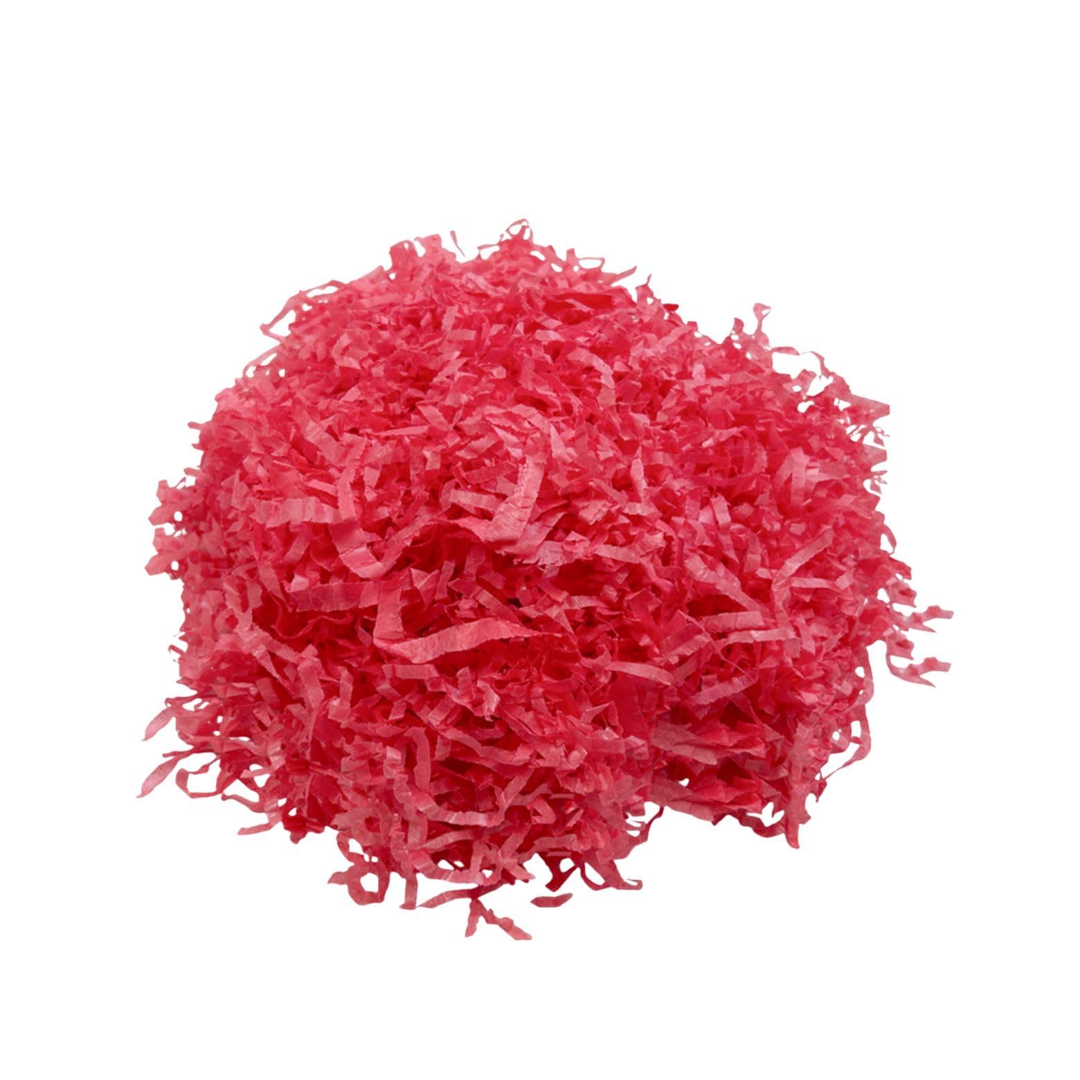 1kg Cerise Shredded Tissue Paper for Hampers, Soft to the Touch, Ideal Hamper Filling, Christmas, Baby Shower and Gift Packaging Filler โ image 1