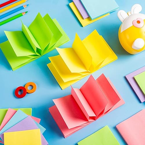 Miniatura 7 de Notas adhesivas de 3 x 3, bloc de notas autoadhesivas de colores brillantes, fáciles de publicar para el hogar, oficina, escuela, 8 blocs por