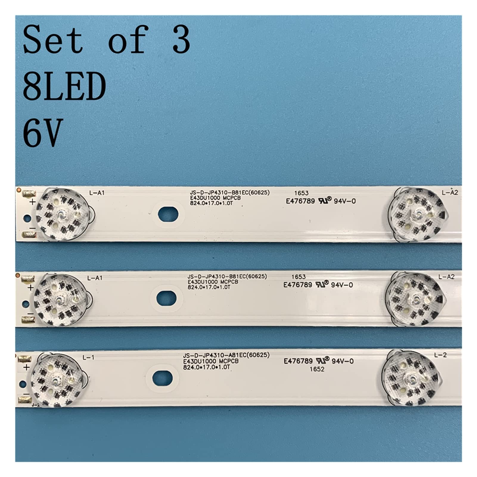 LED Hintergrundbeleuchtung Streifenlampe for AKAI 43 Zoll TV JS-D-JP4310-A81EC JS-D-JP4310-B81EC E43DU1000 MCPCB