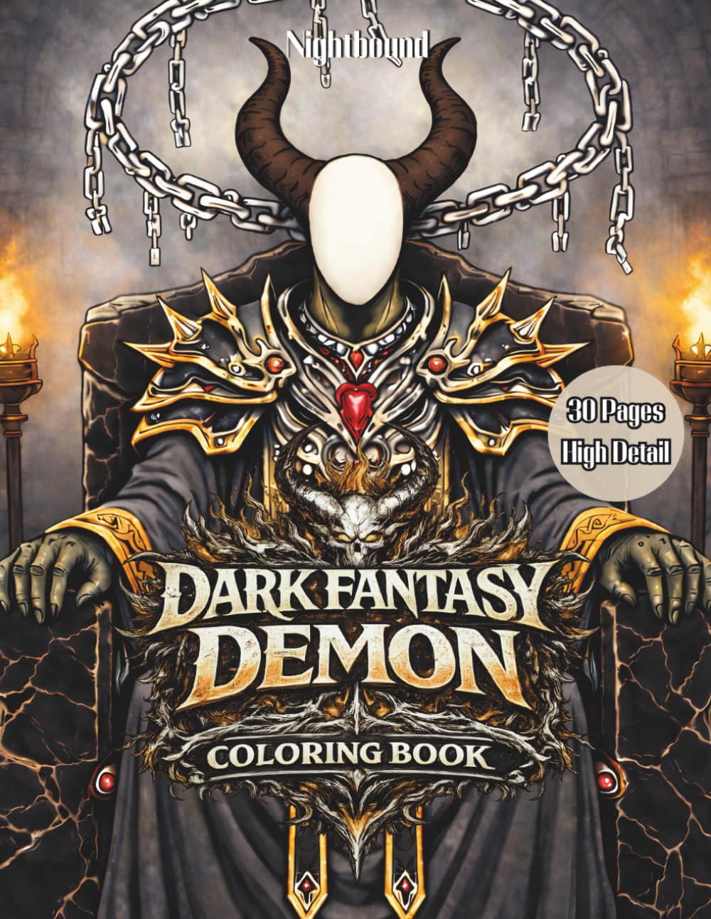Dark Fantasy: Demon An Adult Coloring Book for Focus and Relaxation
