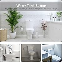 Vista 4 de DOITOOL Manija de inodoro, 2 piezas, mango de botón de plástico, tapa de repuesto para tanque de válvula, tapas ajustables para el hogar, cubierta