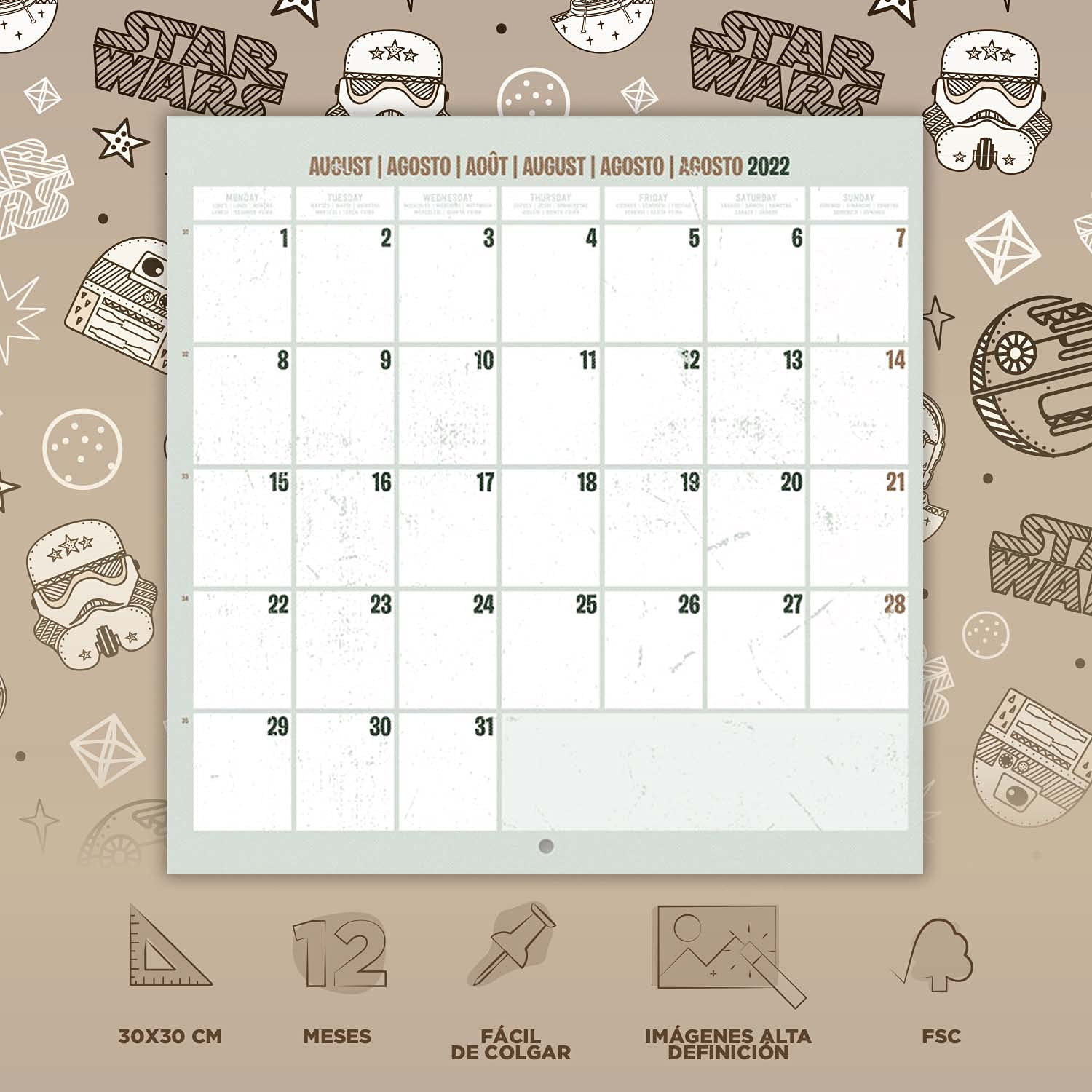 amazon-com-official-star-wars-2022-wall-calendar-january-2022-december-2022-monthly-planner-square-wall-calendar-2022-family-planner-calendar-2022-star-wars-calendar-free-poster-included-everything-else