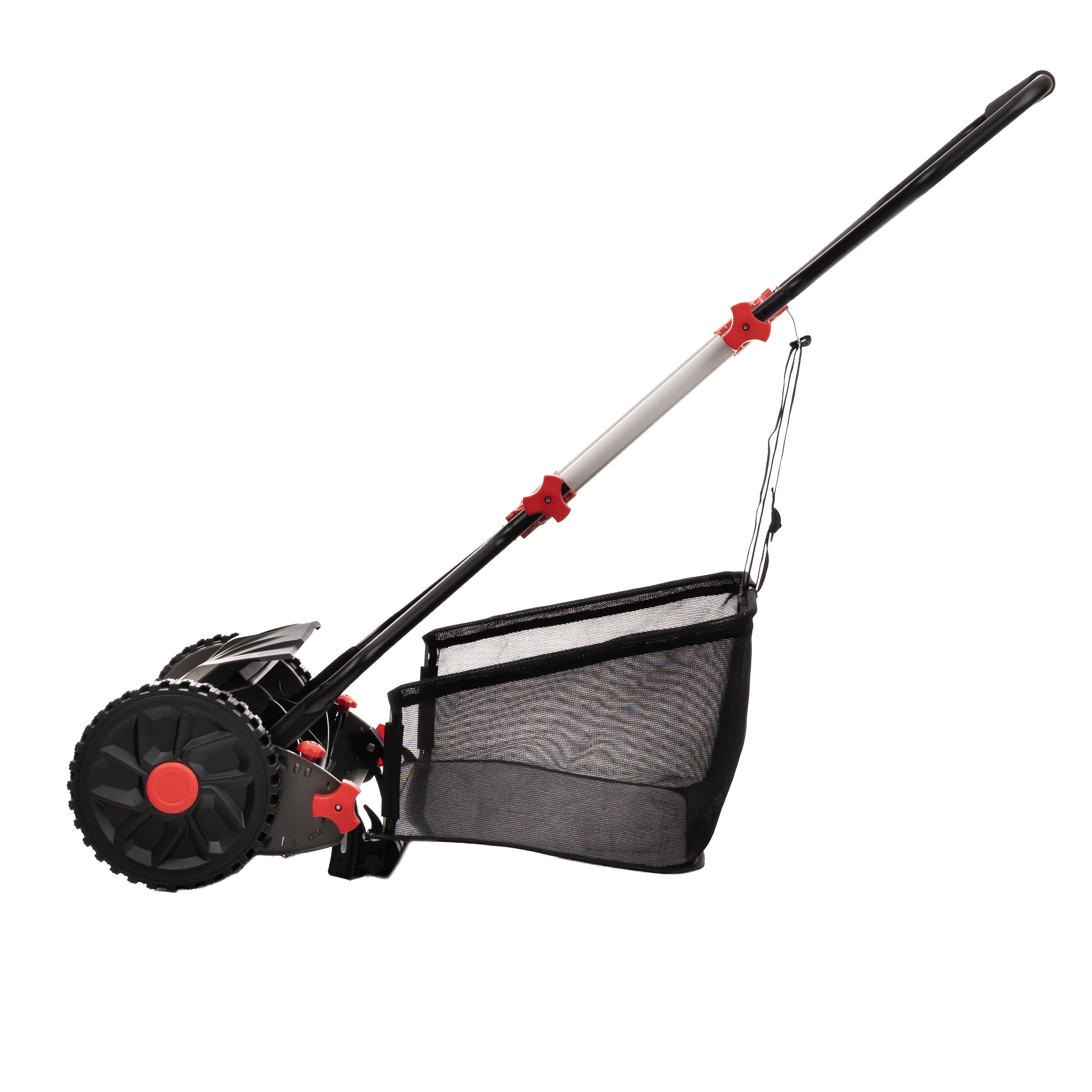 LEHMANN Tondeuse Hélicoïdale 40 cm avec bac 30 L – Tondeuse Manuelle Mécanique 5 Lames, Hauteur de Coupe réglable 15-42 mm