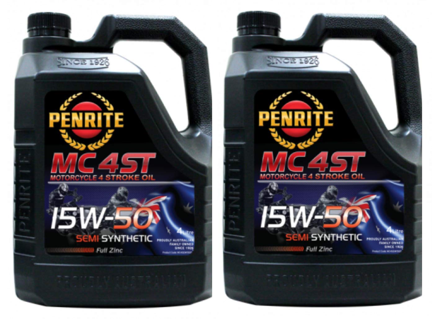 Penrite MC-4 Semi sintético 15W-50 Aceite de 4 Tiempos para Motocicleta, 8 litros