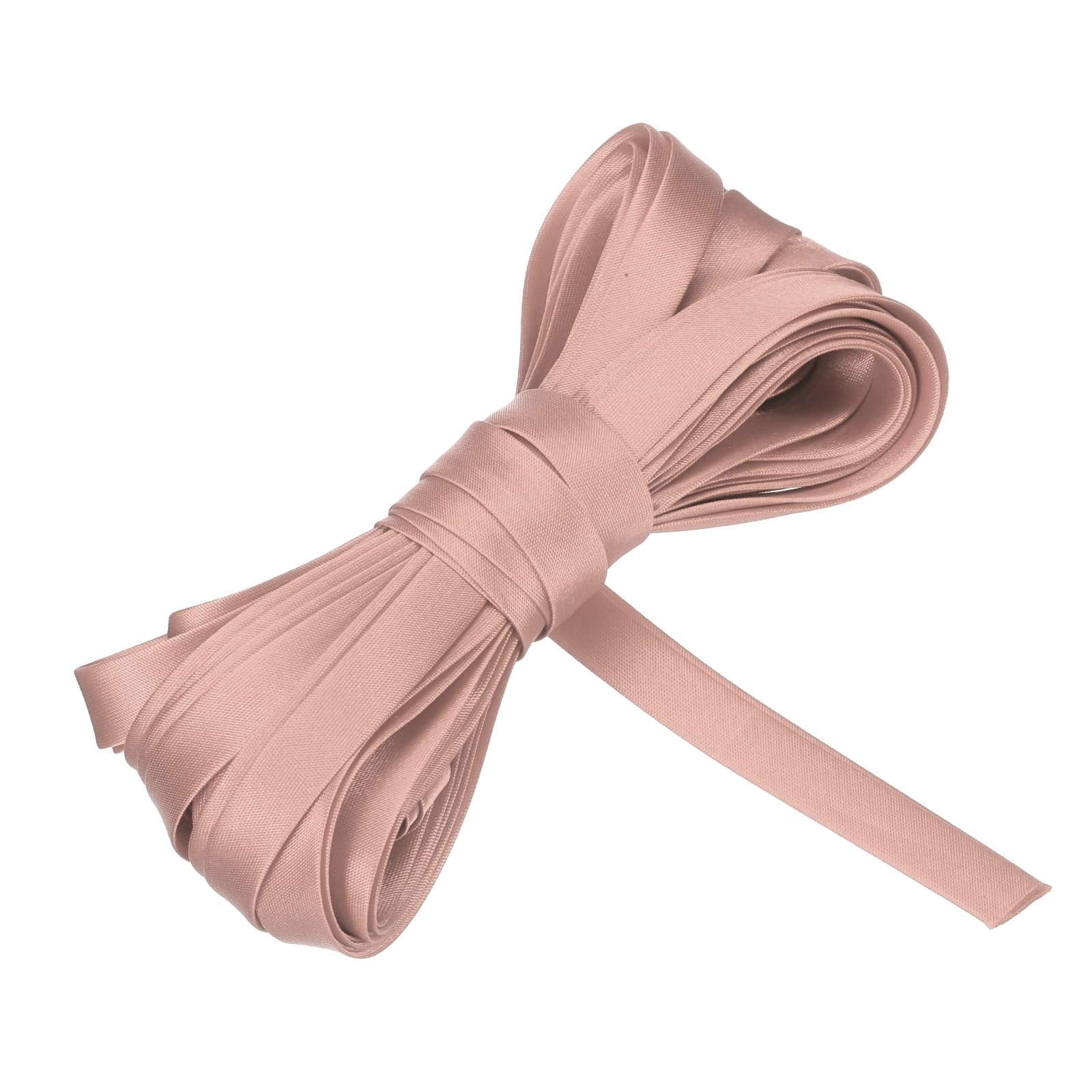 sourcing map Double Fold Bias Tape for Sewing 3/8 Inch x 5.5 Yards Satin Pre-fold Continuous Binding Tape for Seaming Quilting Hemming Binding DIY Crafts, Grey Pink