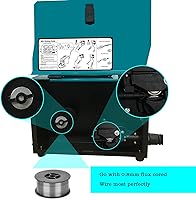 Vista 7 de Soldador MIG - 135AMP 110V y 220V Voltaje Dual 4 en 1 Flux MIG/alambre sólido/Stick ARC/Lift TIG Gas/soldadura sin gas, IGBT Inverter Soldadora