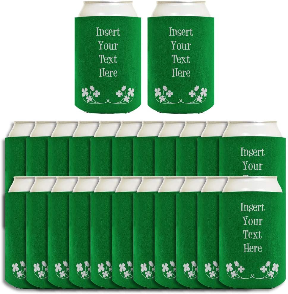 St Patricks Day Party Favor 4 Lines Custom Text 24-Pack Personalized Can Drink Thermocoolers Party Pack