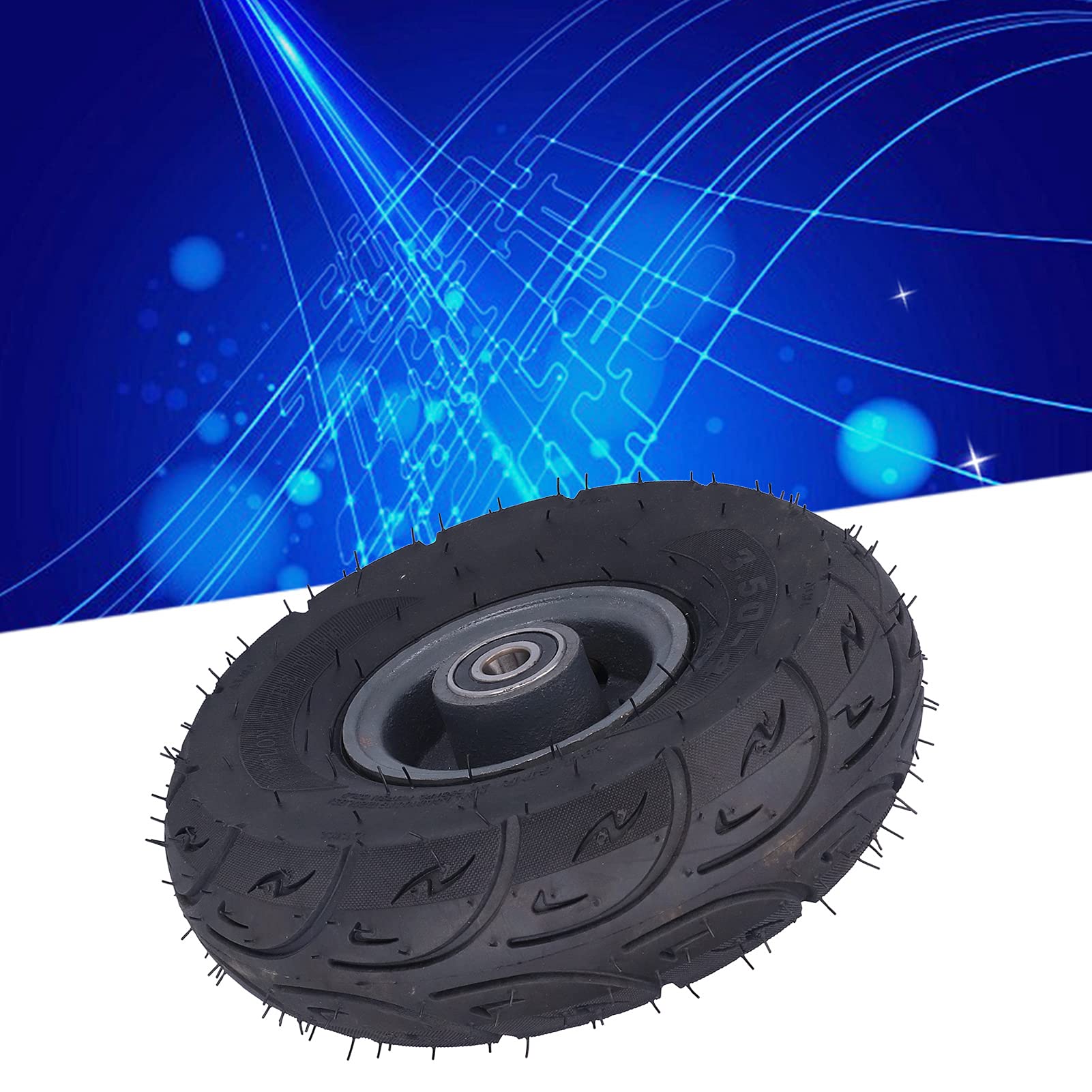 Neumático utilitario Rueda Inflable Multiusos Carretilla de Mano Eje de Acero Fundido 280 KPa Diámetro del Orificio de 15 mm 3,50‑4