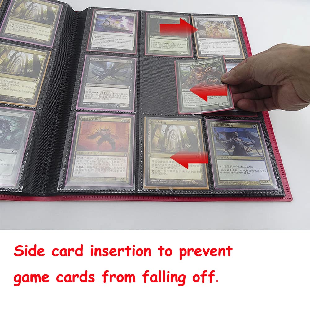 Álbum De Cartas Coleccionables Senbeeda – 9 Bolsillos Por Página, 360 Tarjetas, Fundas Transparentes Y Cierre Elástico Impermeable