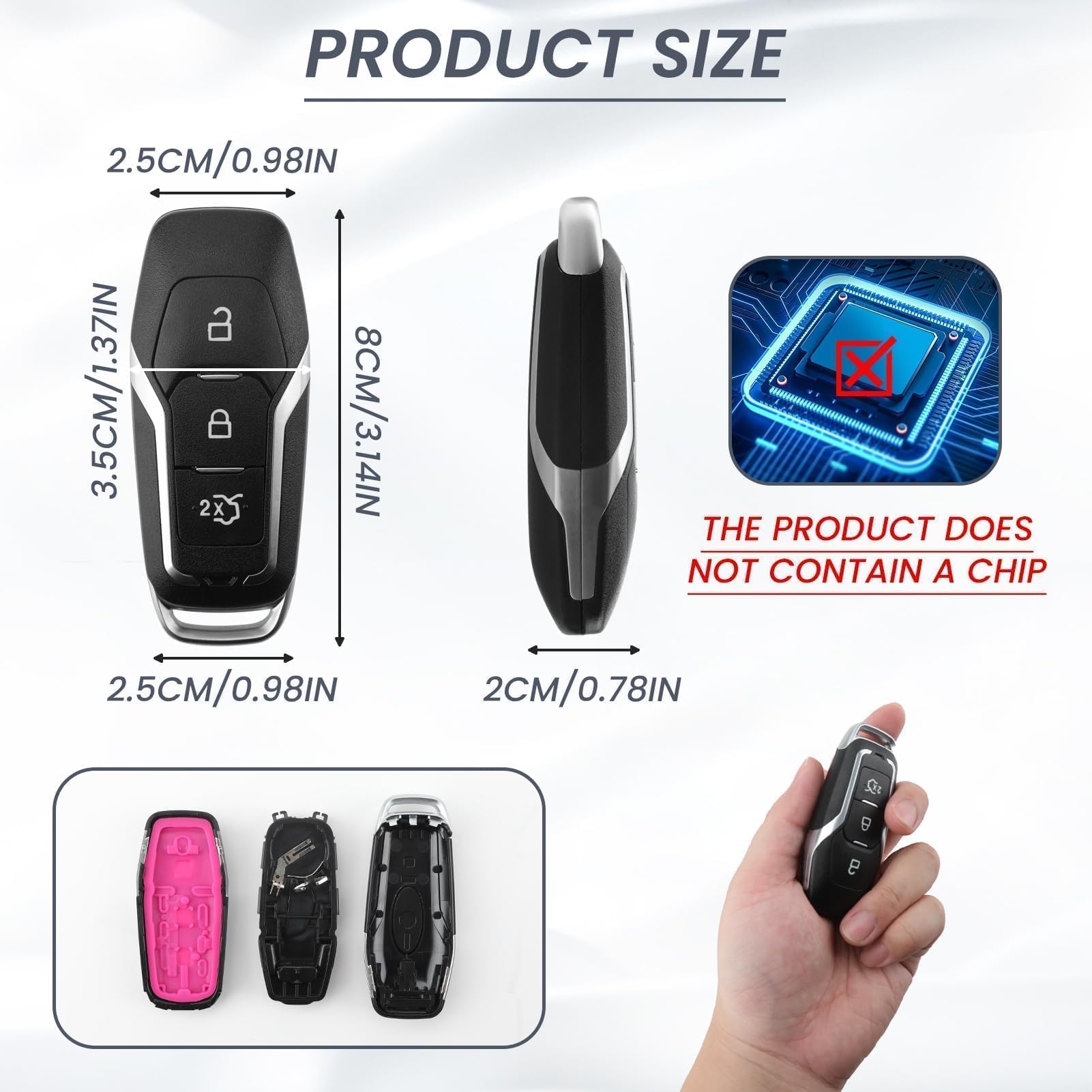 Custodia Per Chiave Telecomando Auto A 2 Pulsanti Con Frequenza 433 MHz Compatibile Con Mazda 2 3 5 6 323 626 Premacy 88836055