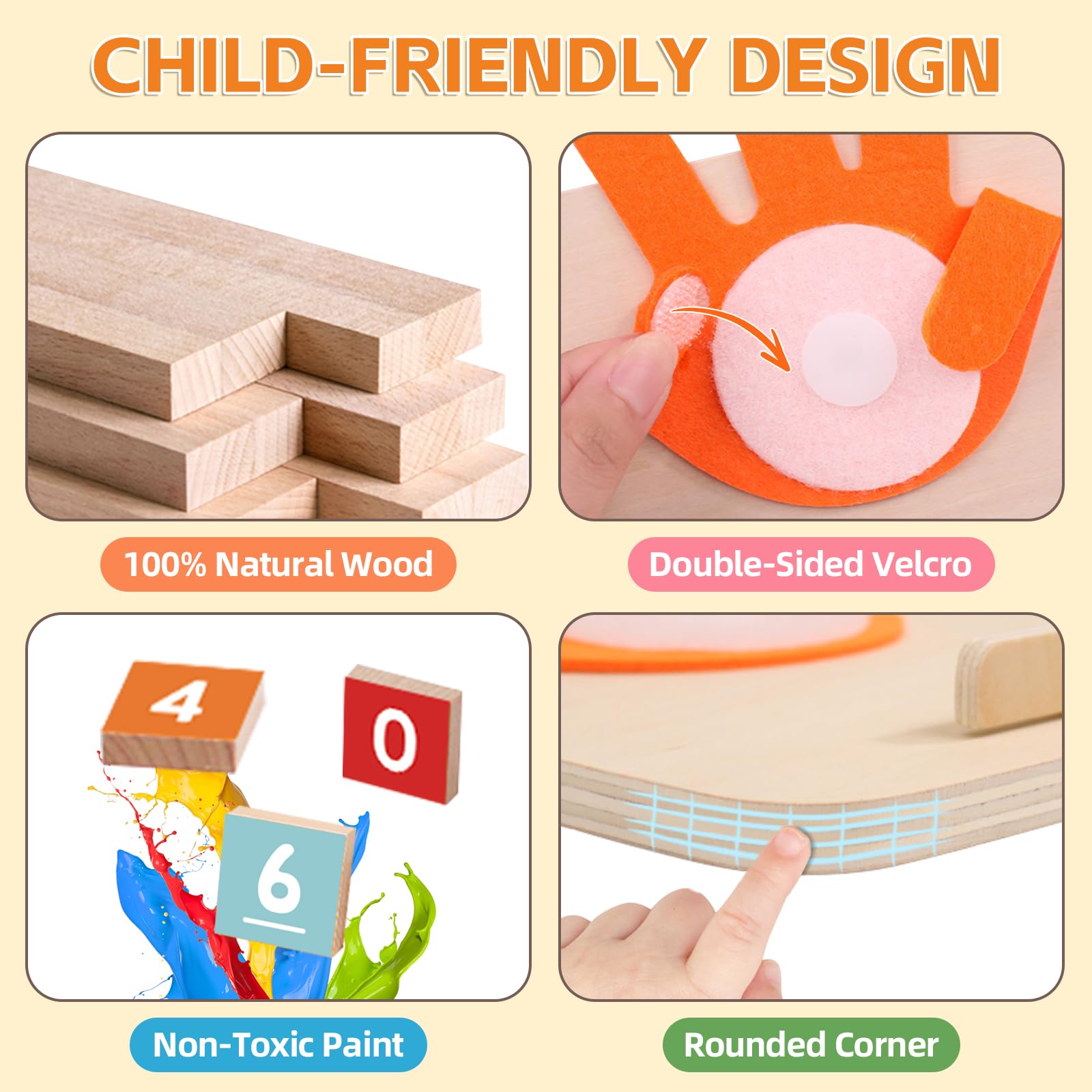 Jouets Montessori Mathématiques Jouet de Comptage en Bois pour Enfants 3 Ans Jouet Chiffre d'apprentissage Éducatif Préscolaires Apprendre à Compter pour Garçon Fille Cadeau pour Enfant de 3 4 5 Ans