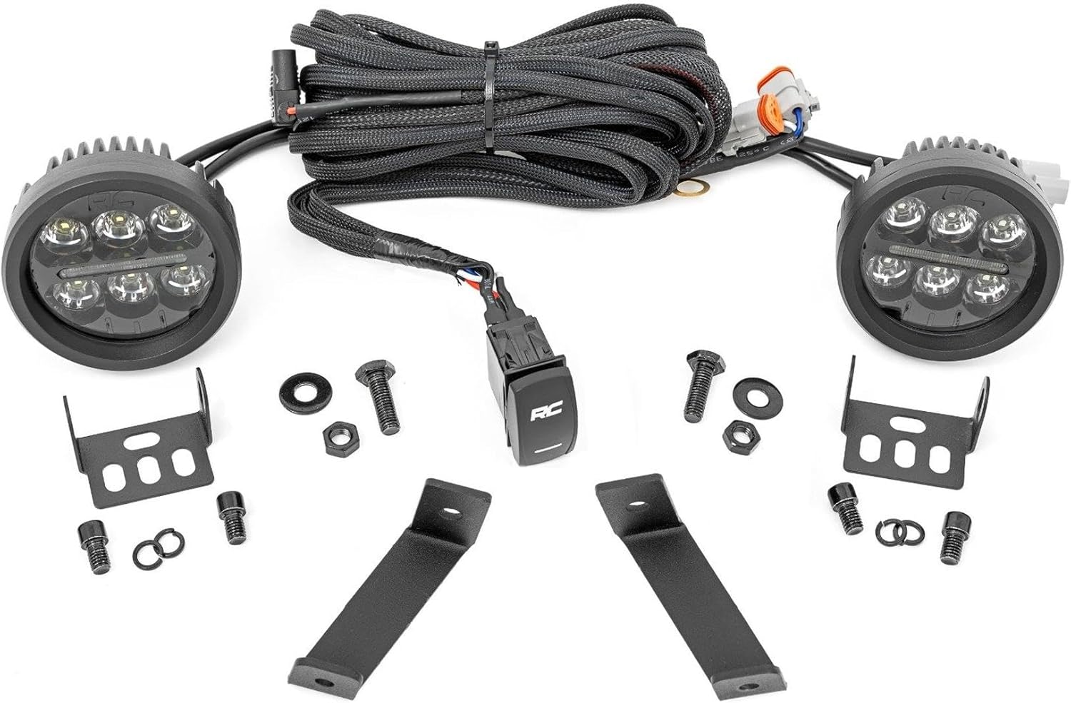 Rough Country 3.5" LED Ditch Light Kit for 2014-2021 Jeep Cherokee KL - 70083