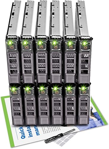 Miniatura 6 de WORKDONE Paquete de 12 unidades  Organizador para discos duros de 3.5 pulgadas  Compatible con servidores Dell PowerEdge seleccionados de 11 a 13