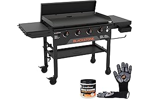 Original 36 Inch Blackstone 4 Burner Griddle with Gloves