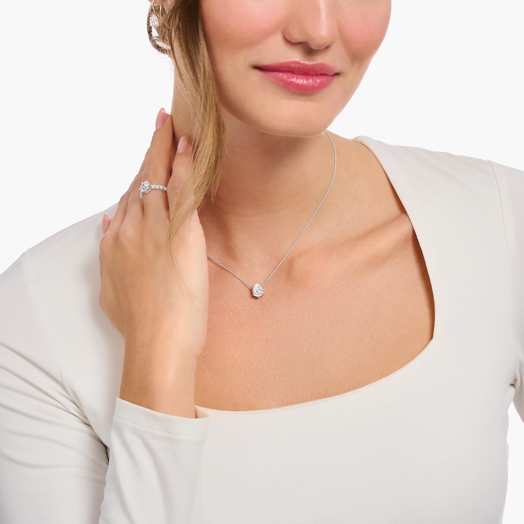 THOMAS SABO Damen-Kette 925er Silber Zirkonia 32028042