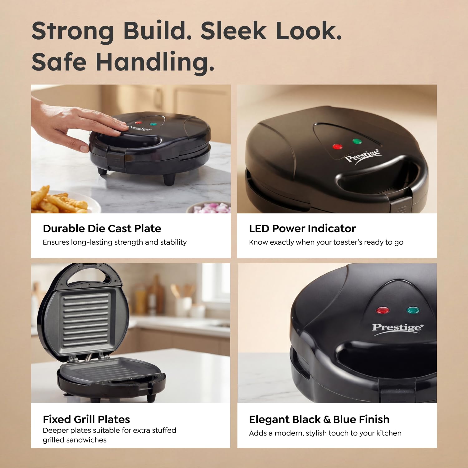 Prestige Sandwich Toaster - Toast & Grill! -6