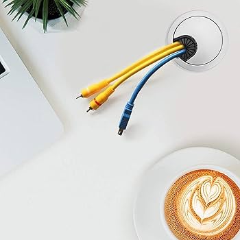 AACGIN [2 Pack] Metal Desk Grommet 2 Inch(50mm) Metal Desk Hole Cover For Cables