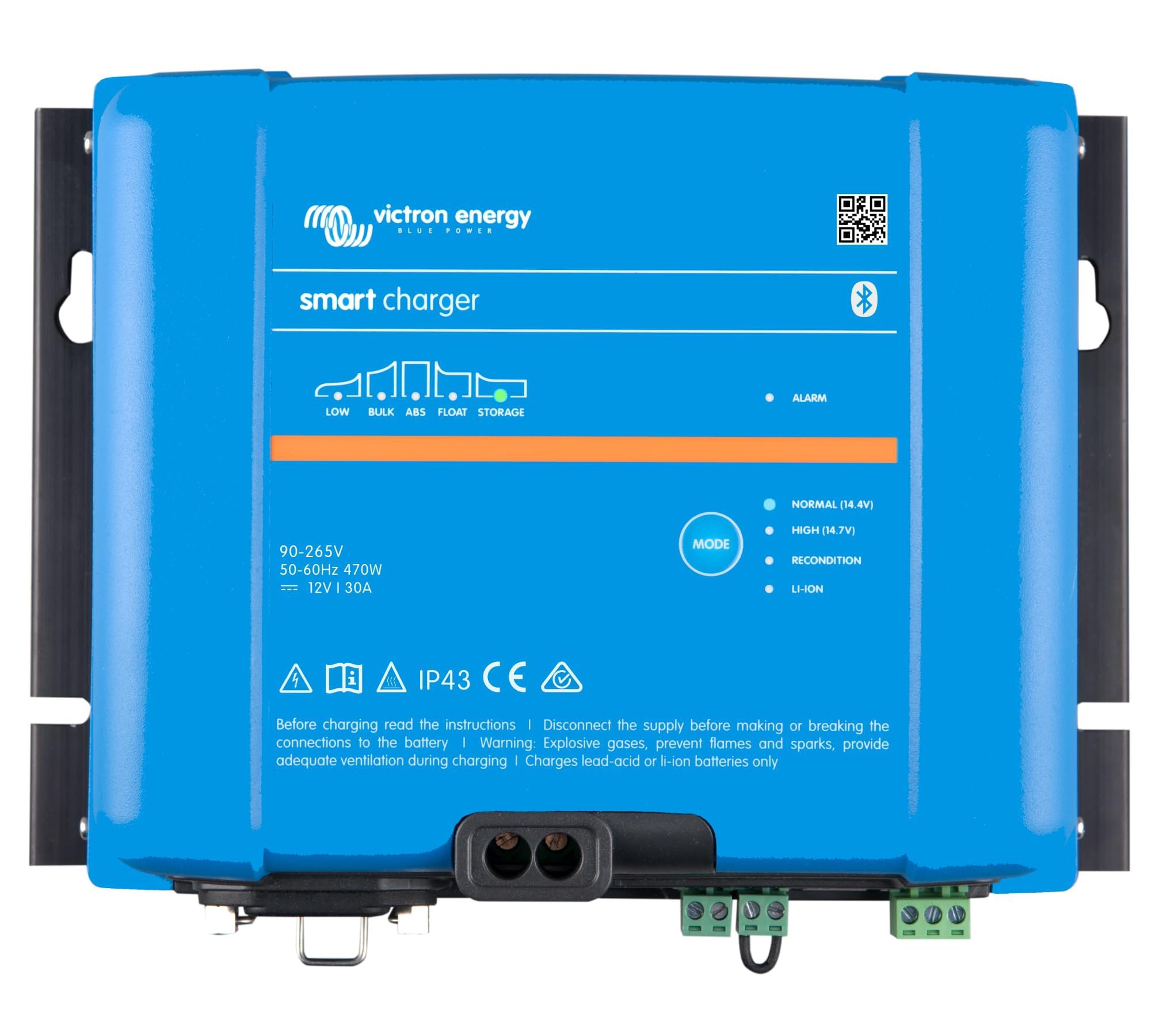Victron Energy Smart IP43 24-Volt 16 Amp 230V, 3 Output Batterie Ladegerät Bluetooth
