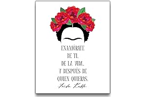 Frida Kahlo Inspirational Quote Wall Art | 'Enamorate De Ti' 8x10 UNFRAMED Print