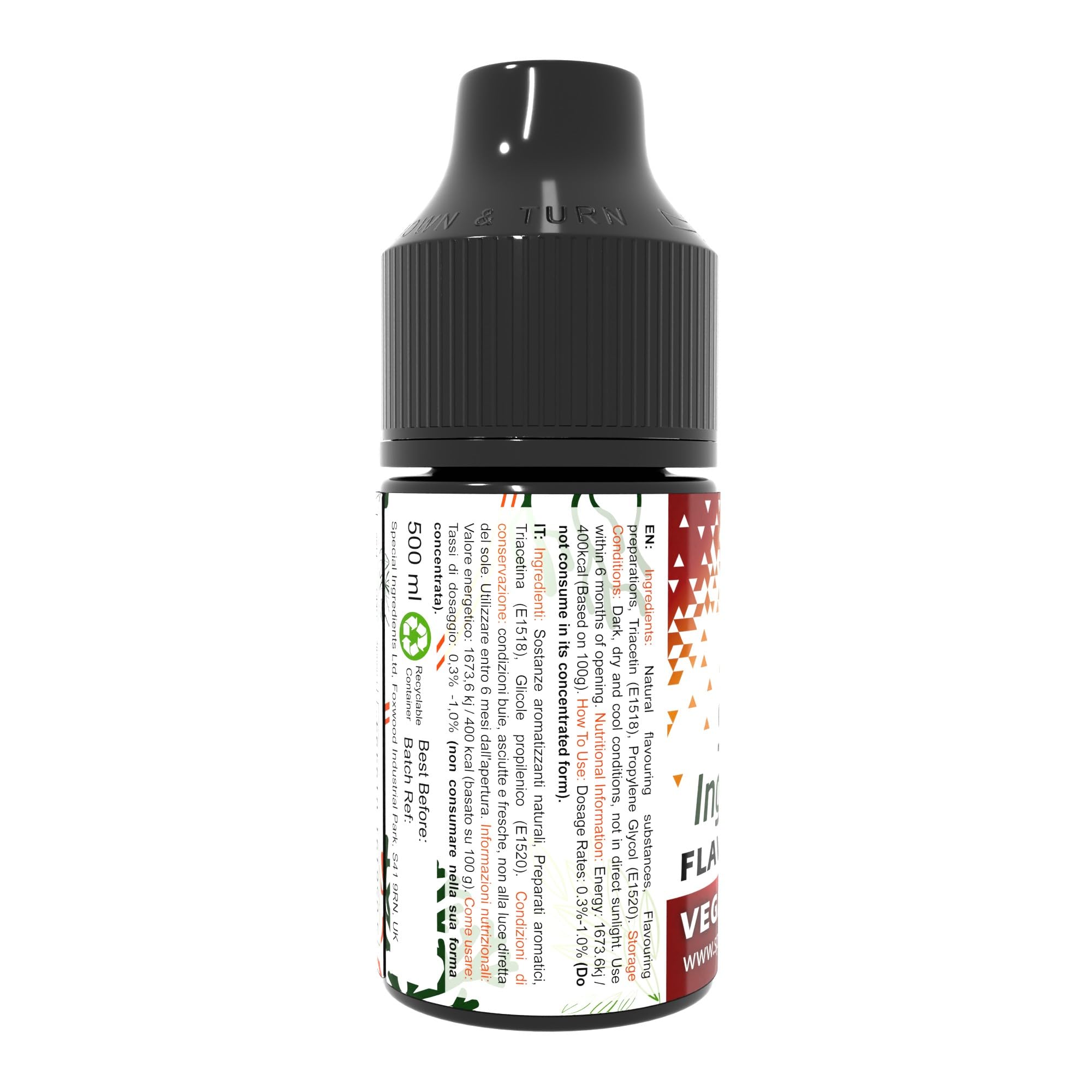 Special Ingredients Flavour Drops Vegan Chicken, 500 ml | Veganes Huhn-Geschmackstropfen, Lebensmittelaroma, Vegane Geschmackstropfen, Für Backen, Speisen und Getränke, Zuckerfrei