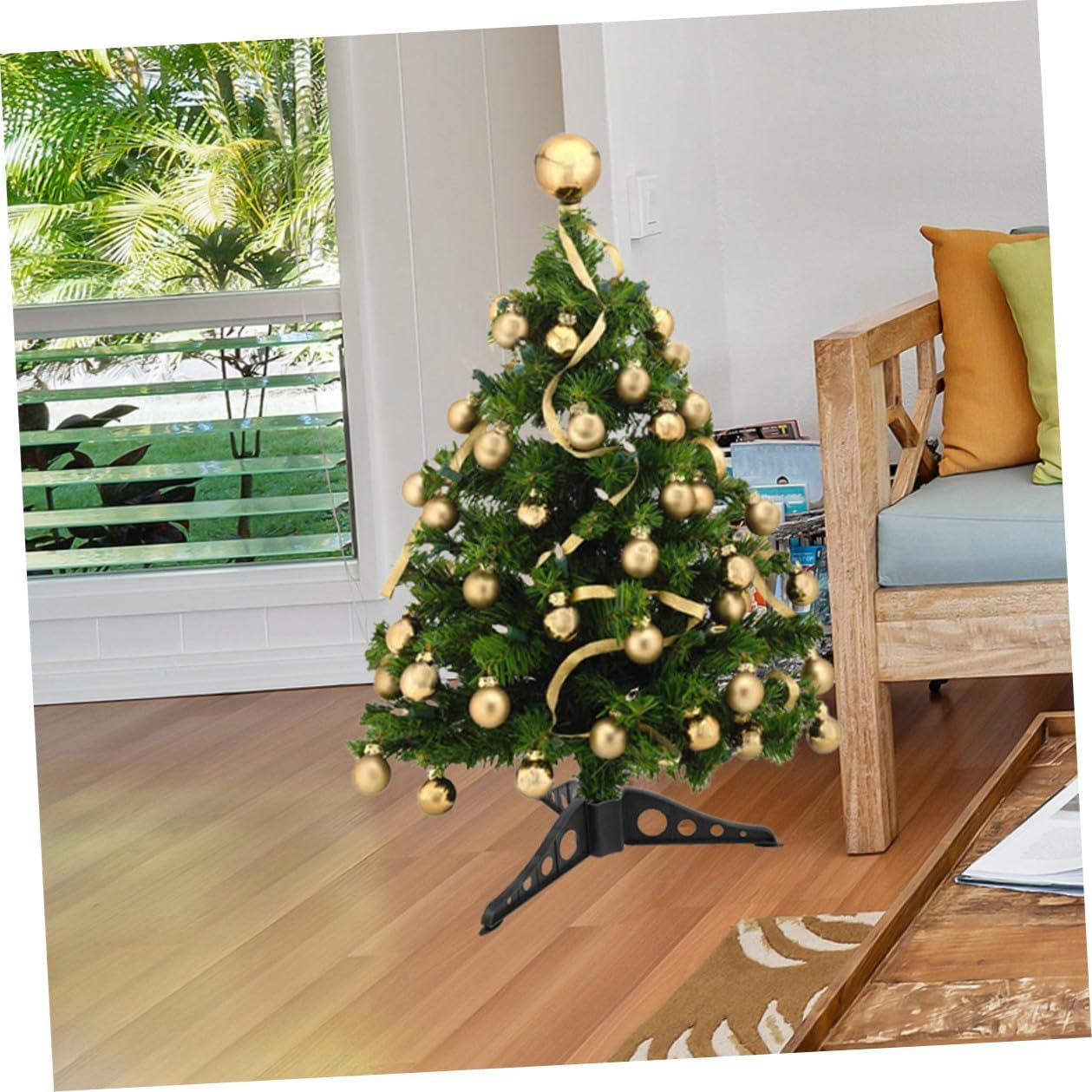 BESPORTBLE 10pcs Black Plastic Christmas Tree Stand Base Xmas Tree Bracket Support for Artificial Easy Installation Decorative Stable Holder