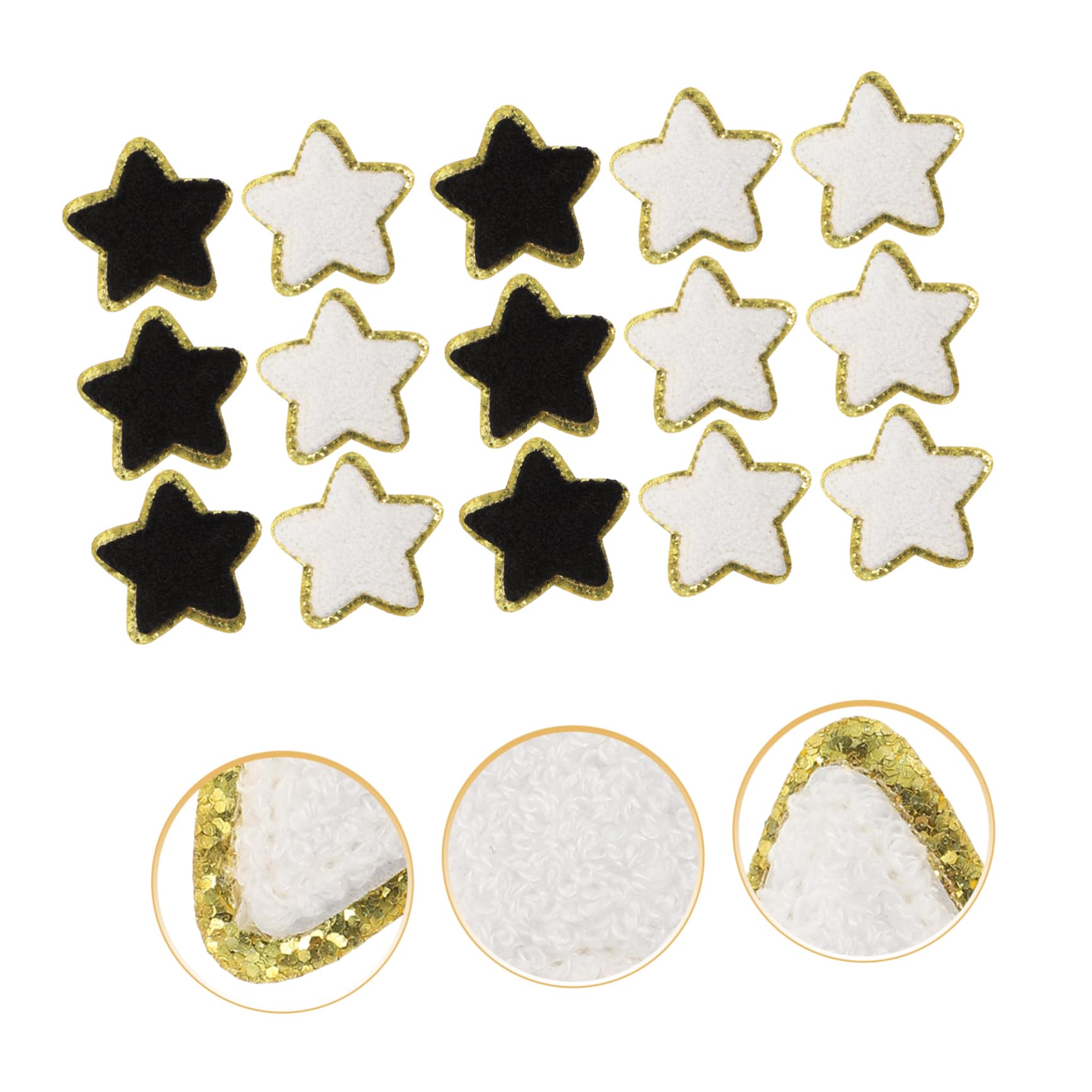 Angoily 2 Set Toppe Termoadesive Stella Glitterate Applique Decorativa Per Vestiti Jeans E Accessori Toppe Per Riparazione E Decorazione Abbigliamento Facili Da Applicare E 32 Pezzi * 2