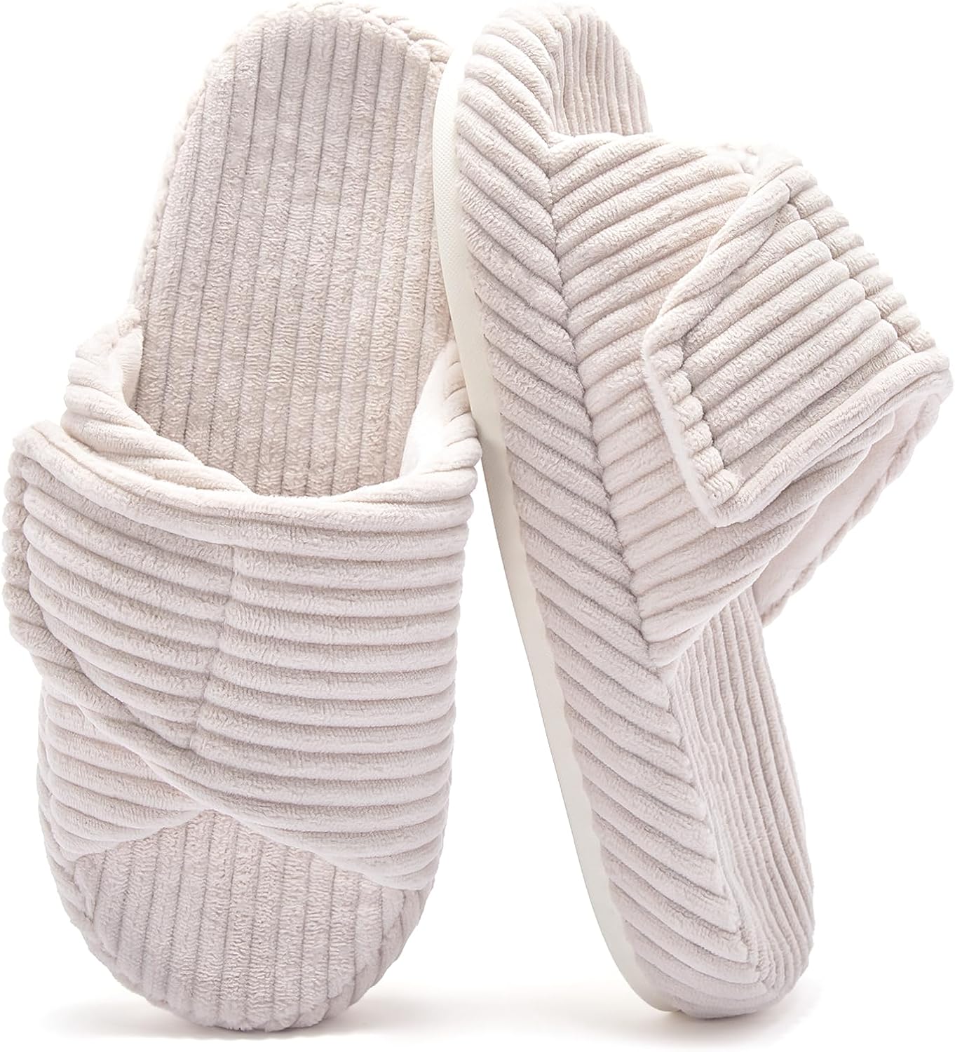 Pantuflas para Mujer Ajustables Punta Abierta Memoria Espuma Antideslizantes