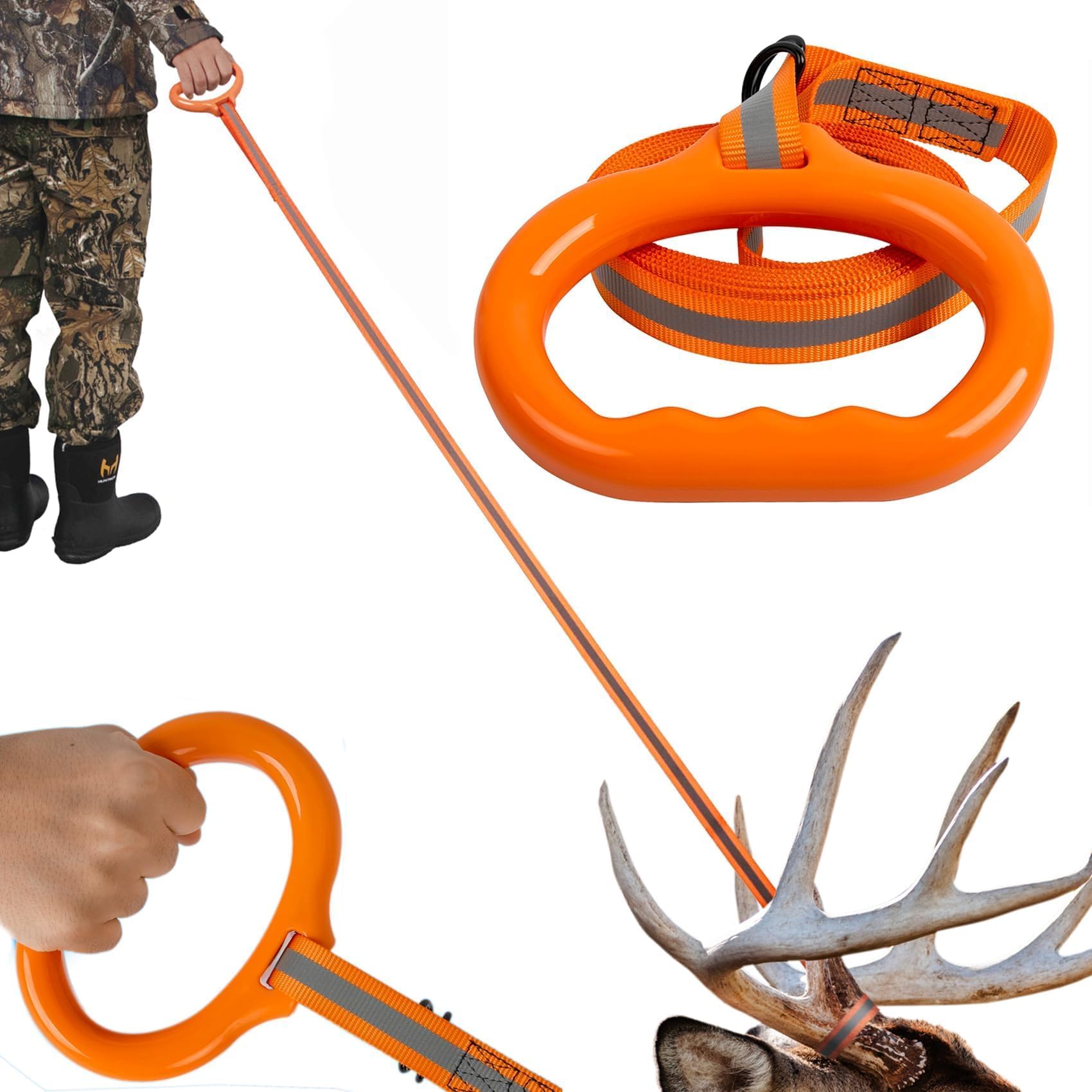 Deer Drag with Wider High-Strength Handle, 1100lbs Deer Drag Rope, Easy to Use Deer Hunting Accessories for Big and Small Game