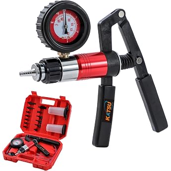 KATSU Tools 2-in-1 Hand Vacuum and Pressure Pump Tester Brake Fluid Bleed Kit One Man Operation for Car and Motorcycle 450823