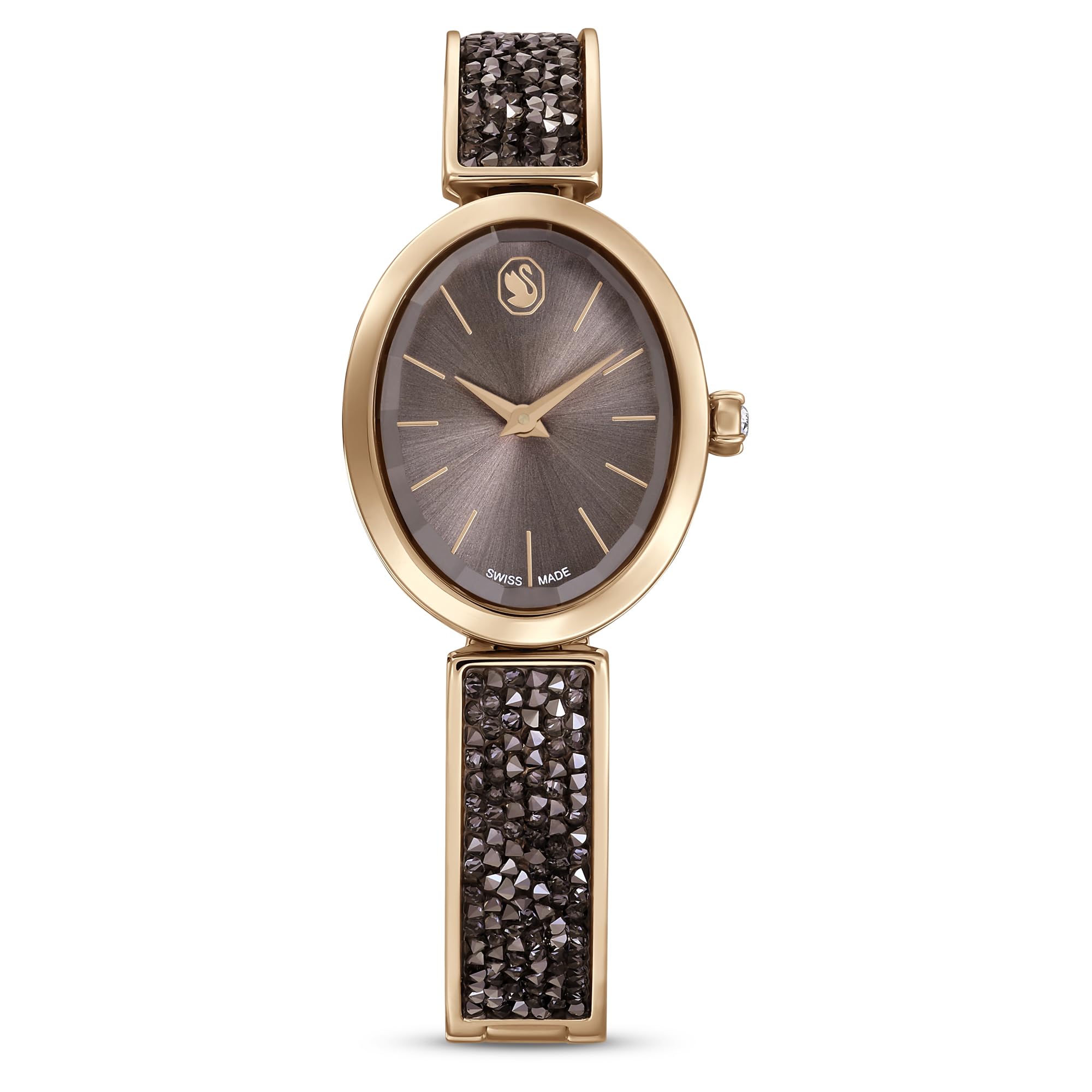Swarovski Crystal Rock Oval Watch, Swiss Made, Crystal Bracelet