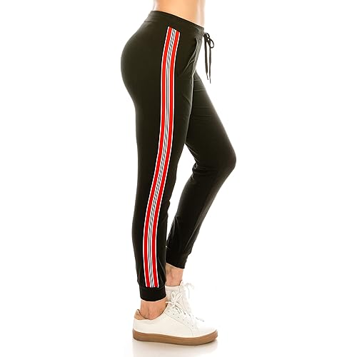ALWAYS Women Joggers Casual Sweatpants - Buttery Soft Light Comfy Lounge Striped Pants with Pockets