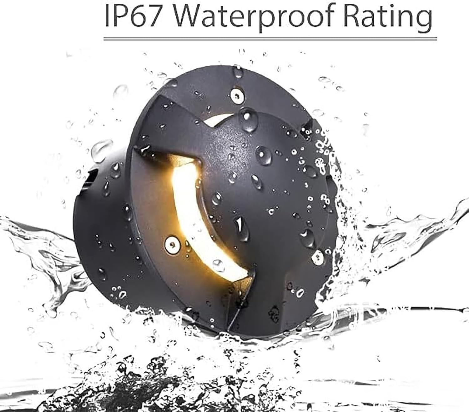 Outdoor AC85-265V LED Recessed Floor Spotlights Side Emission No Glare Terrace LED Step Light Outdoor for Garden Deck(Yellow,9W)