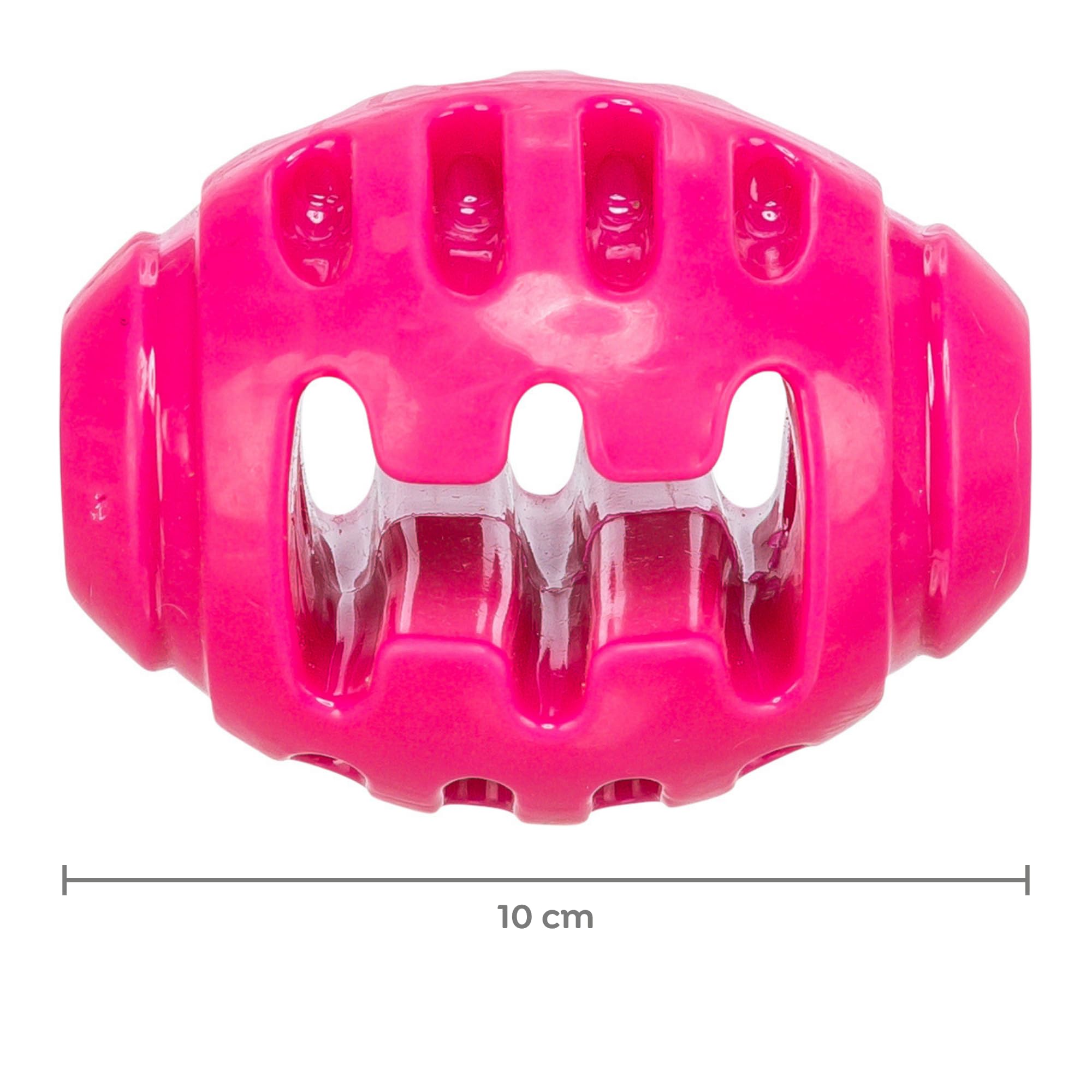 TRIXIE Soft et Strong Rugby Jouet TPR pour Chien – Rose – 10 cm | Robuste et flexible – Stable en forme – Pour mâcher – Jouer et stimuler l'activité physique au quotidien