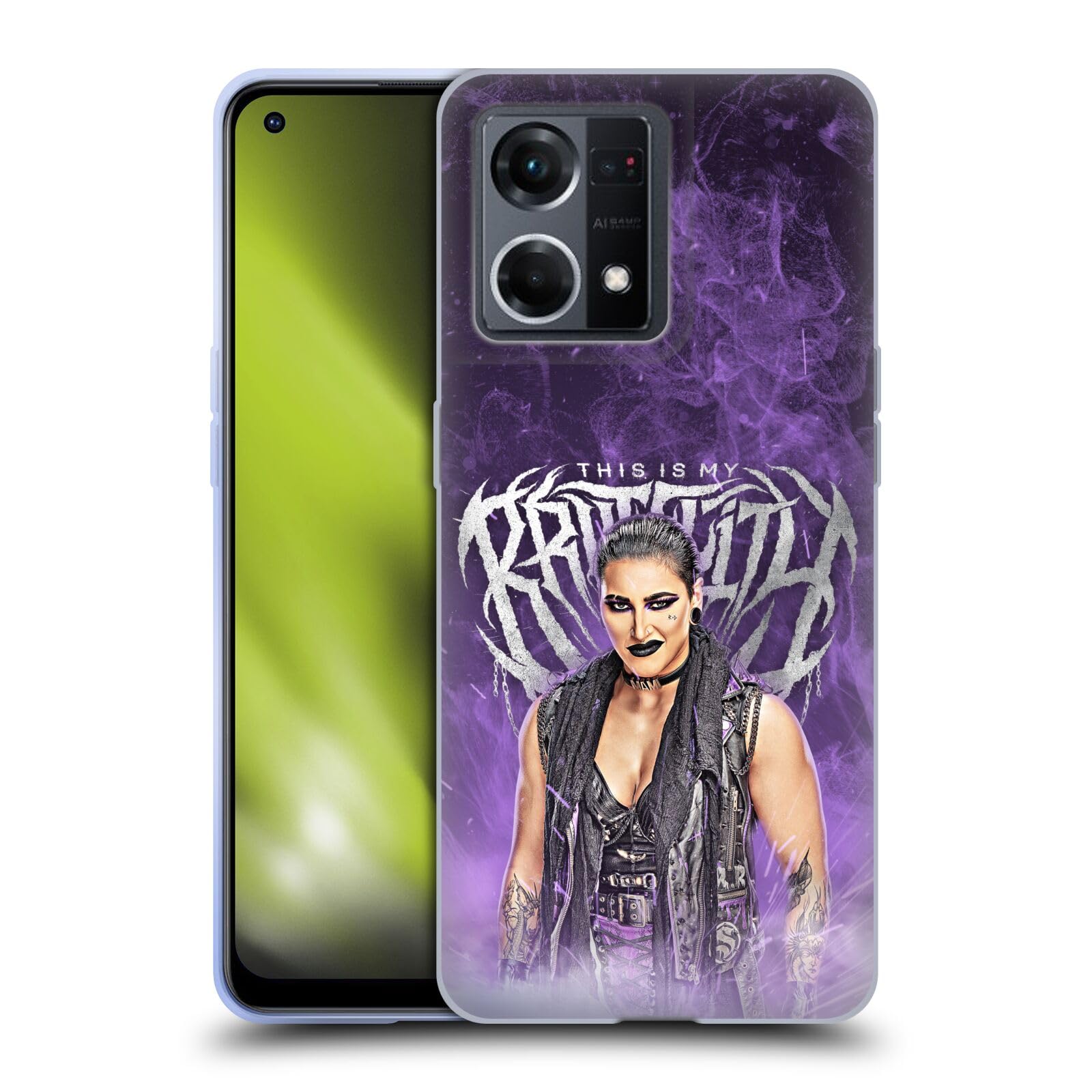 Head Case Designs Officially Licensed WWE This Is My Brutality Rhea Ripley Soft Gel Case Compatible With Oppo Reno8 4G