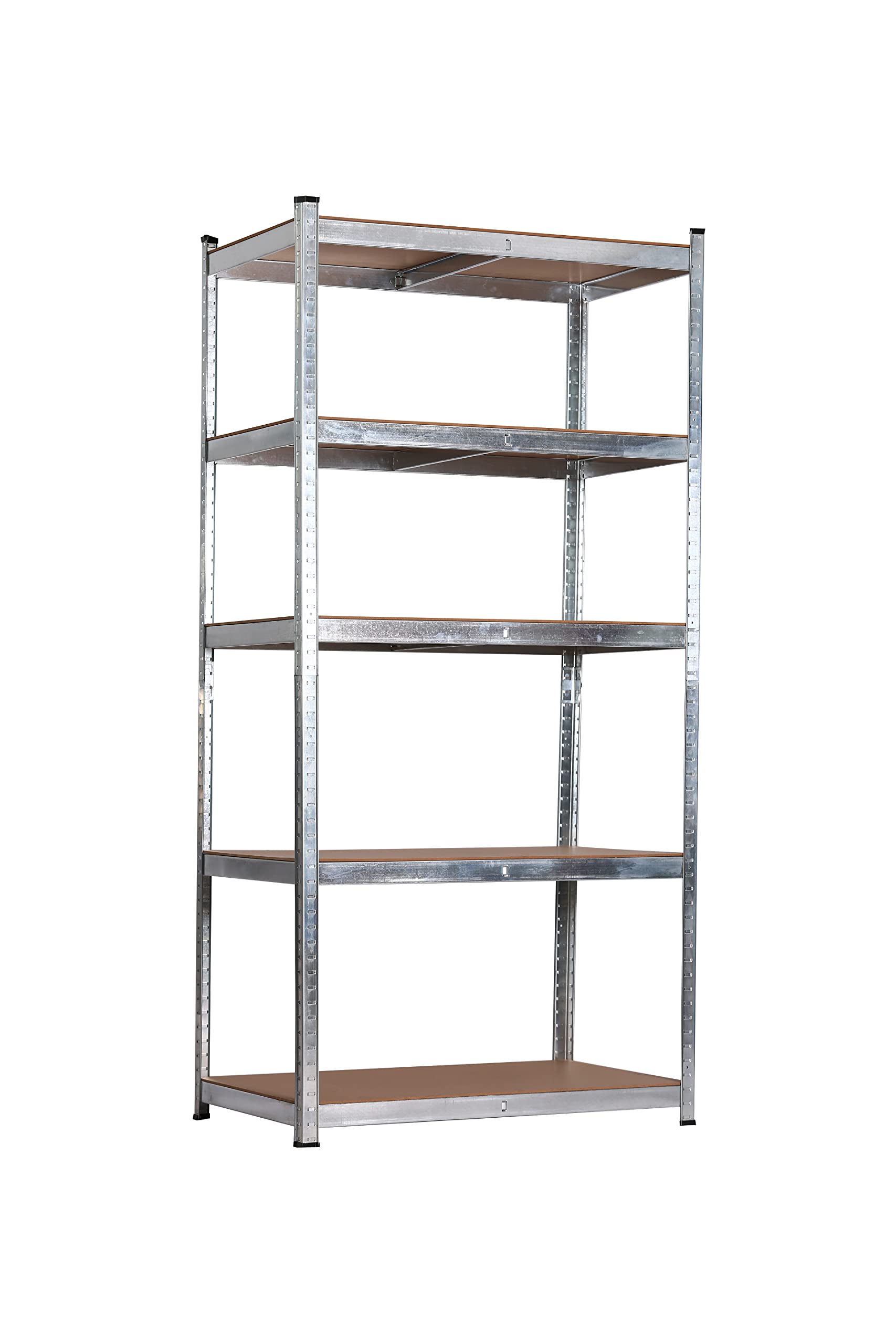 Linea Garden Friend Scaffale 5 ripiani metallo e MDF Misure: H 180 L 120 P 40 cm Portata: 175 Kg per ripiano, montaggio ad incastro, Grigio, S1851021
