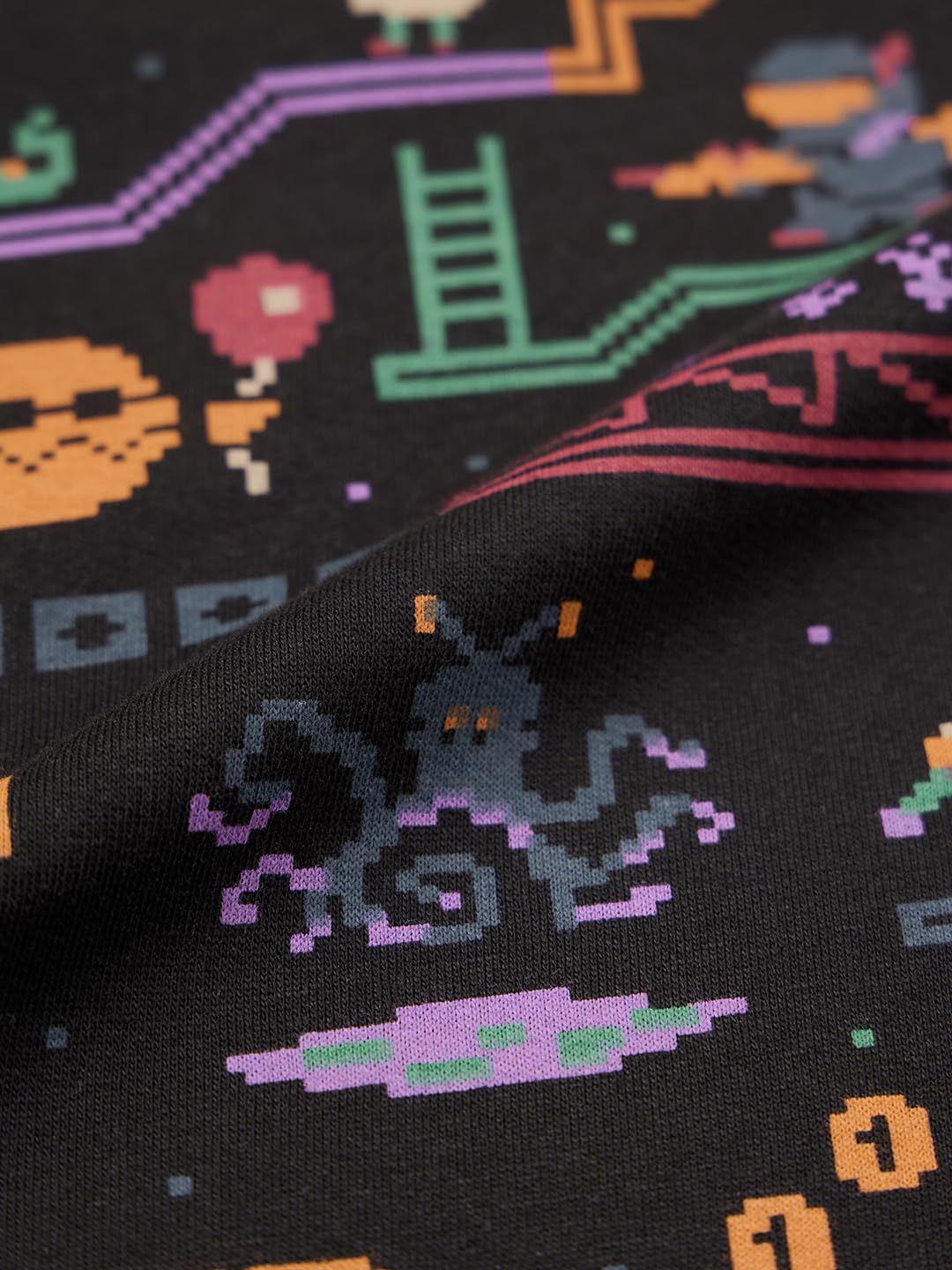 The Souled Store Camiseta de gran tamaño: Level-Up hombres y niños, manga corta, cuello redondo, estampado gráfico negro, hombros caídos, estampado de videojuegos, camiseta informal de algodón de gran