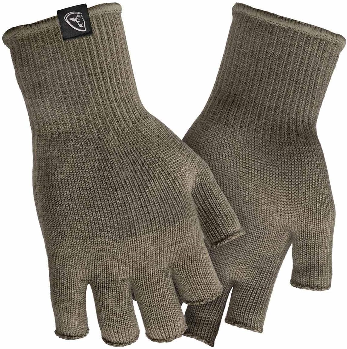 Blocker Outdoors Shield Merino Fingerless Gloves - Lightweight 100% Merino Wool Hunting Gloves for Dexterity & Warmth