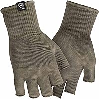 Blocker Outdoors Shield Merino Fingerless Gloves - Lightweight 100% Merino Wool Hunting Gloves for Dexterity & Warmth