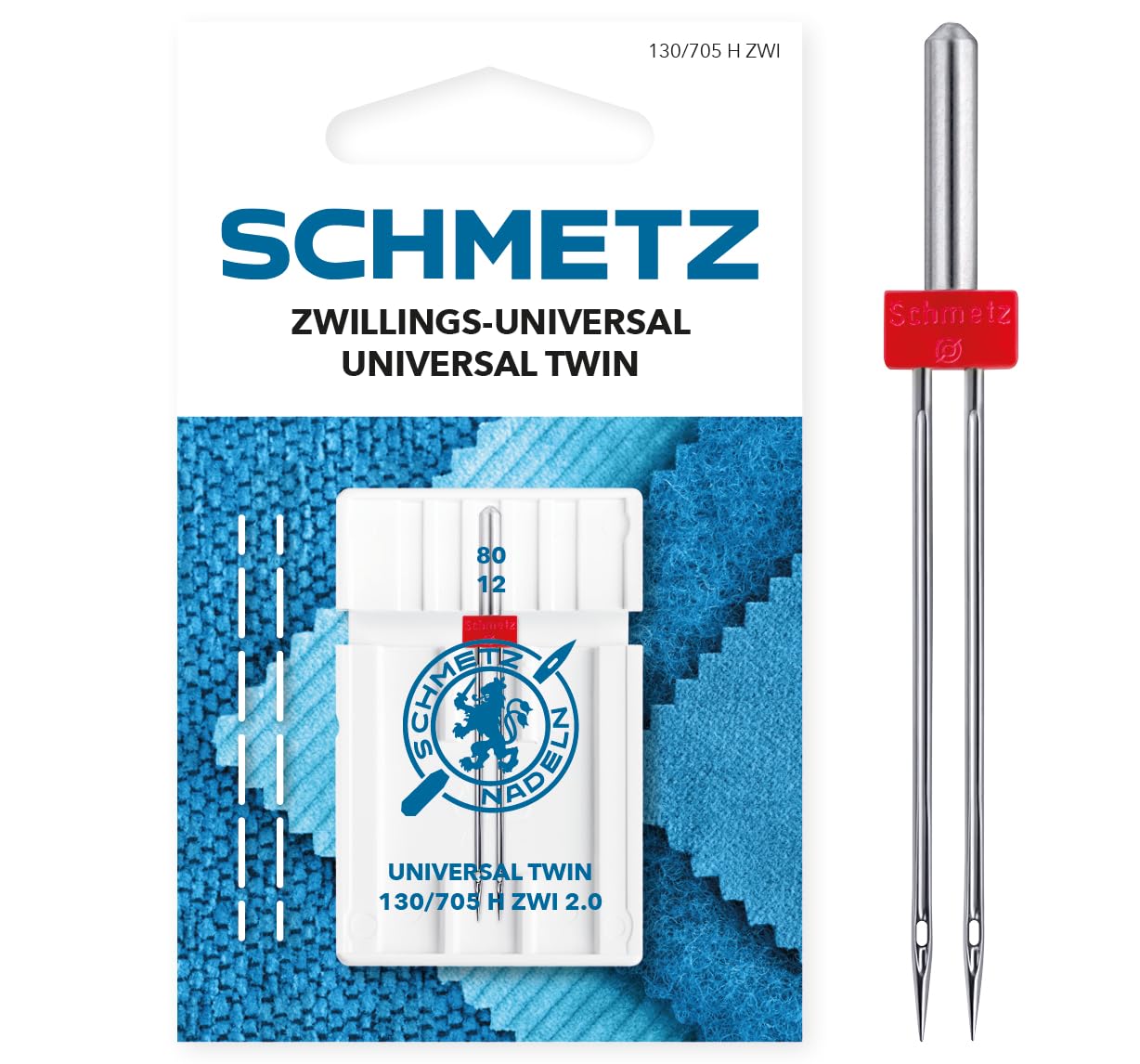 Schmetz Silver | Universal Twin | 2.0/80 | 1 Sewing Machine Needle