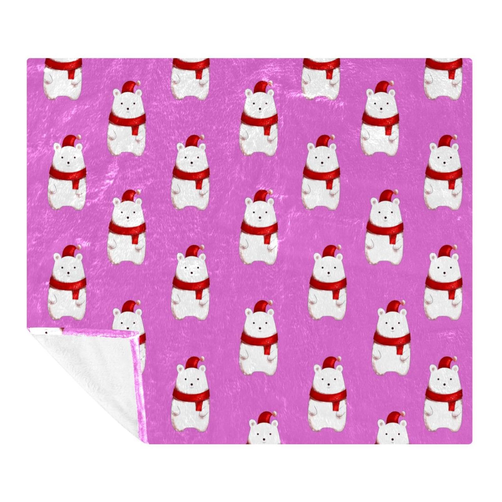 Couverture de Noël douce pour canapé et soirées cocooning au coin du feu 150x130 cm