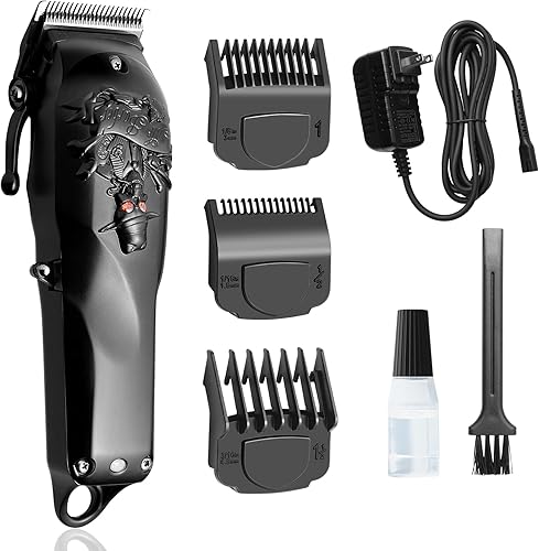 Cortapelos para hombres profesionales, inalámbricas y con cable para cortar el cabello, cortapelos recargables para hombre, juego de corte de pelo y
