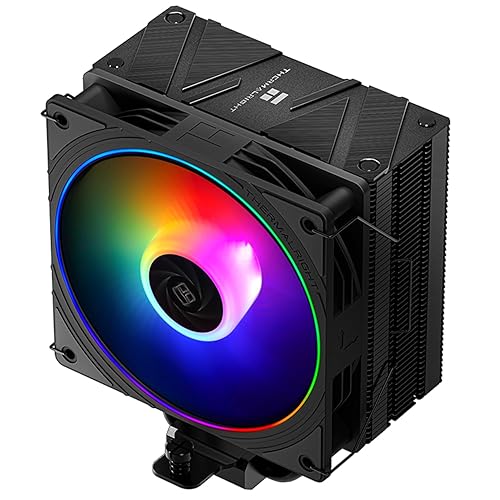 Thermalright Assassin Spirit 120 EVO - Enfriador de CPU negro, ventilador ARGB silencioso PWM de 4.724 in, enfriador de aire de CPU, tecnología AGHP