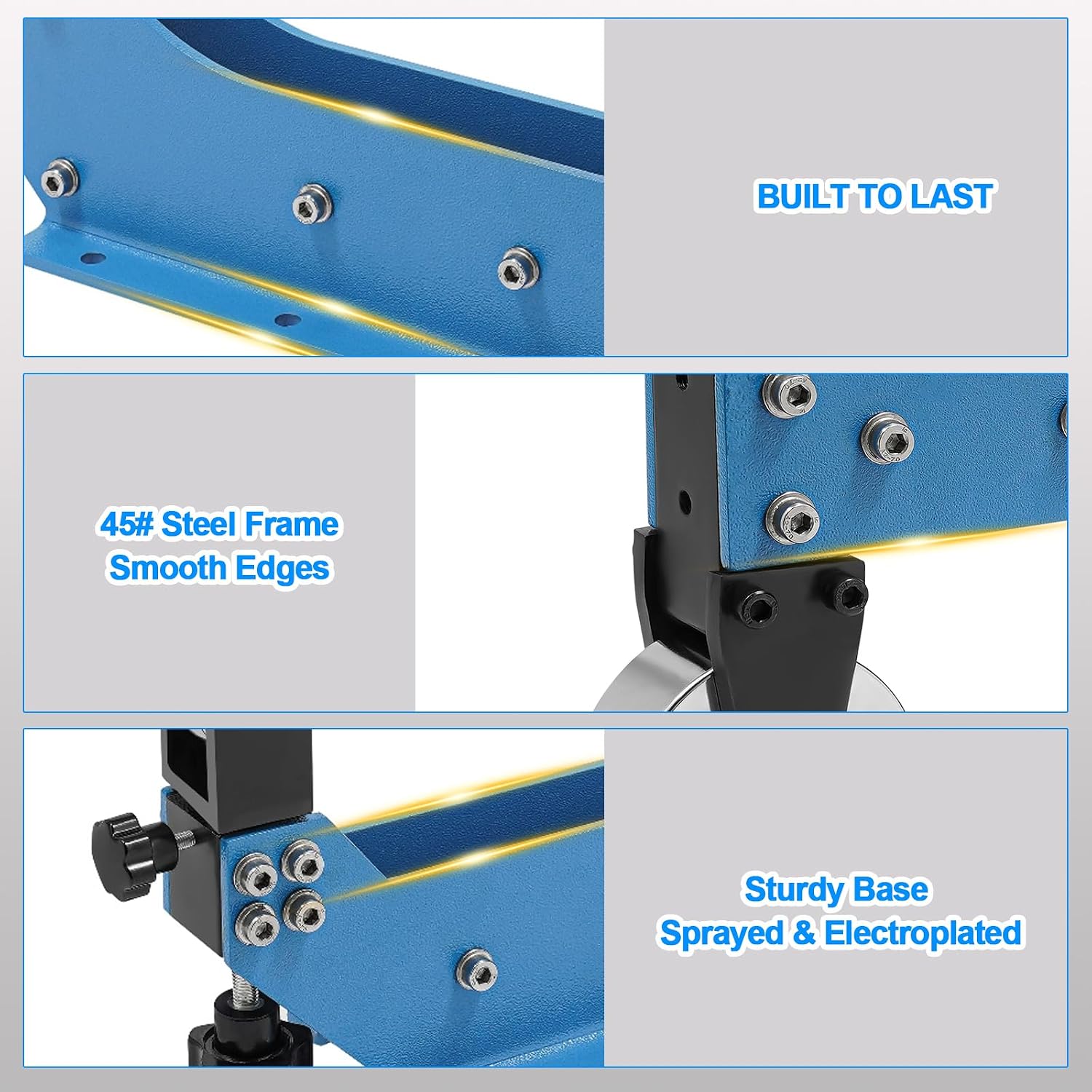 12" Benchtop English Wheel, Professional Heavy Duty English Wheel Manual Metal Shaping Tool for Steel, Aluminum 45# Steel Frame, 30.5CM Throat Depth