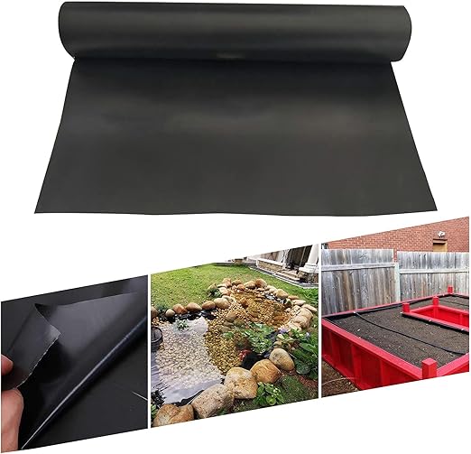 Image Yisss Pond Liner Pond Skins Pond Liner 7.9mil Thick Pond Liner 13x20 Ft Pond Liners for Small Ponds Pond Underlayment Koi Pond Liner Rubber Pond Liner Pond Liner (Size : 4x1m/13x3ft)