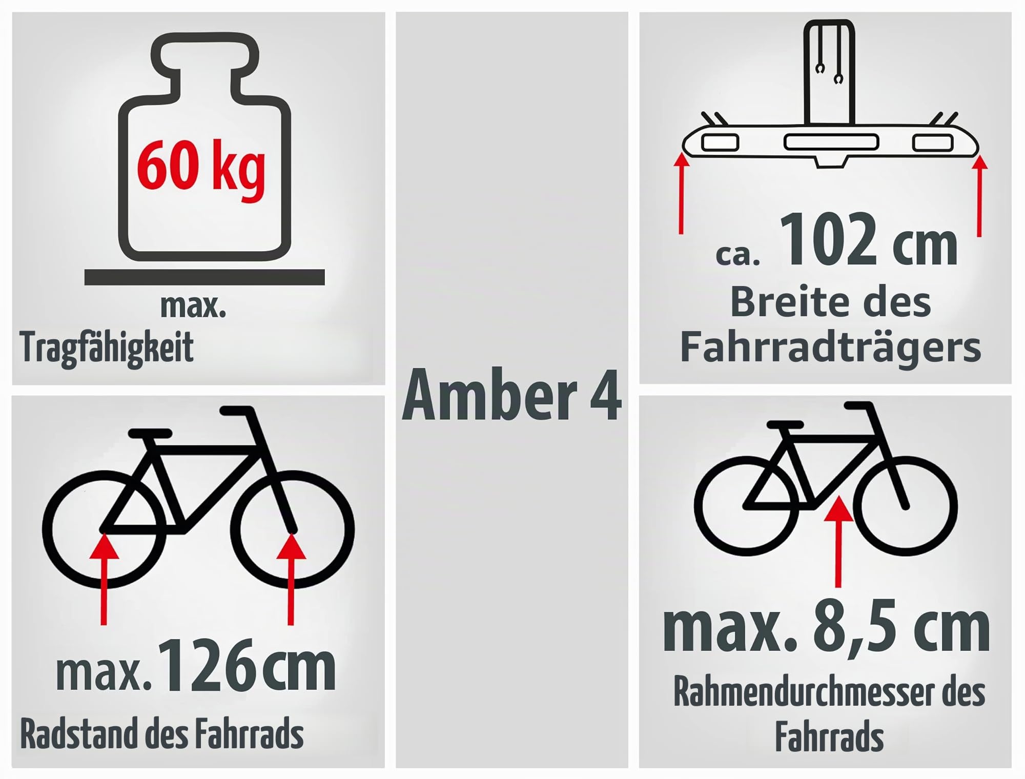 EUFAB 11556 Fahrradträger für die Anhängerkupplung