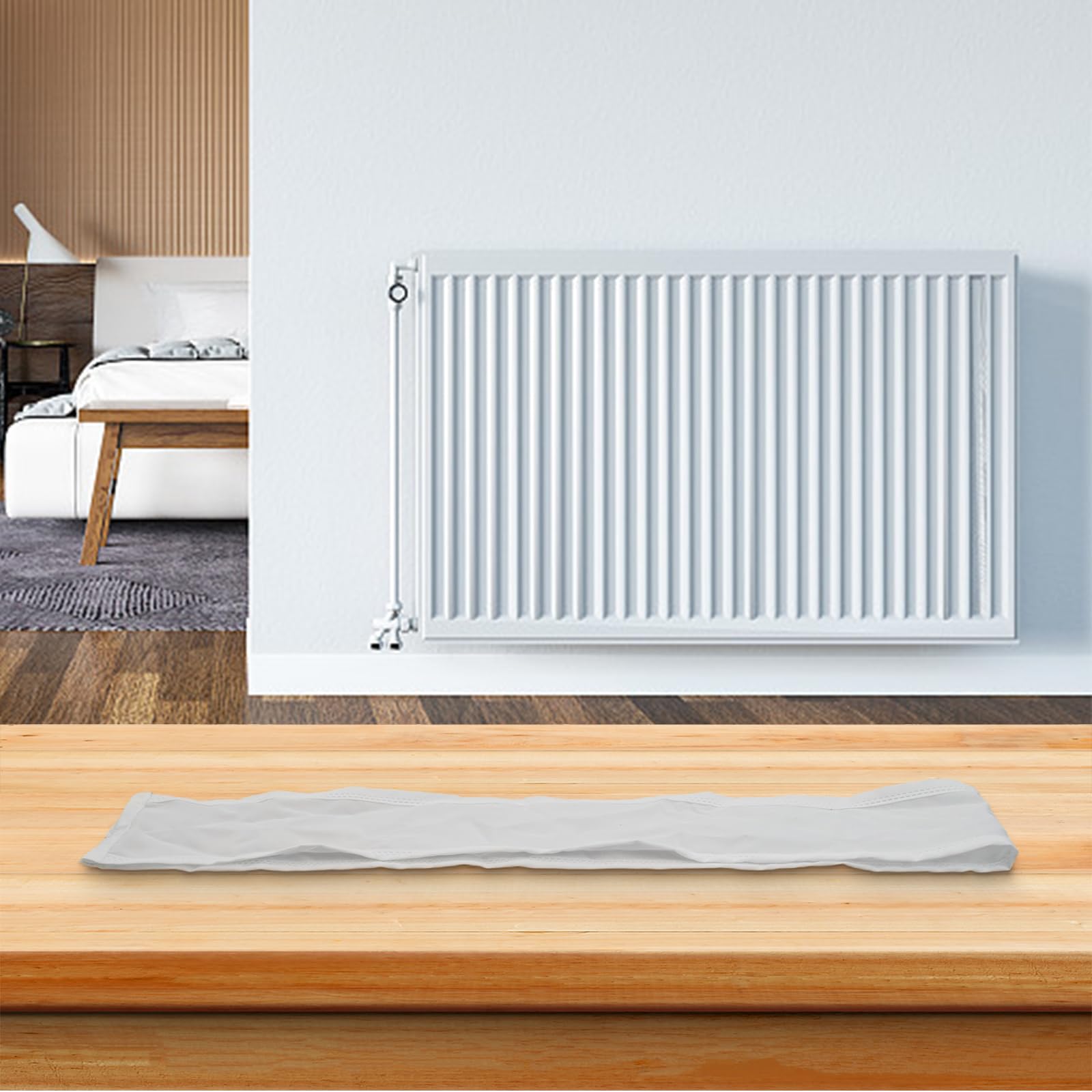 Cache-poussière pour radiateur - Fixation magnétique - Bloque la poussière et les débris - Tissu résistant aux rayures - 80 cm