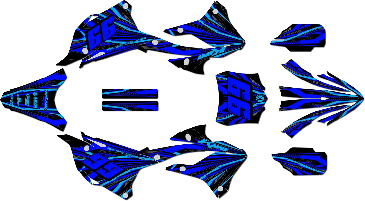 Graphics Kit for Kawasaki KX85 / KX112 (2022-2026) Prime Series Blue 16 Mil - On/Off the Road - Dirt Pit Bike Motorcycle Sticker, Dirtbike Racing Decal Motocross Accessories no-Plastics